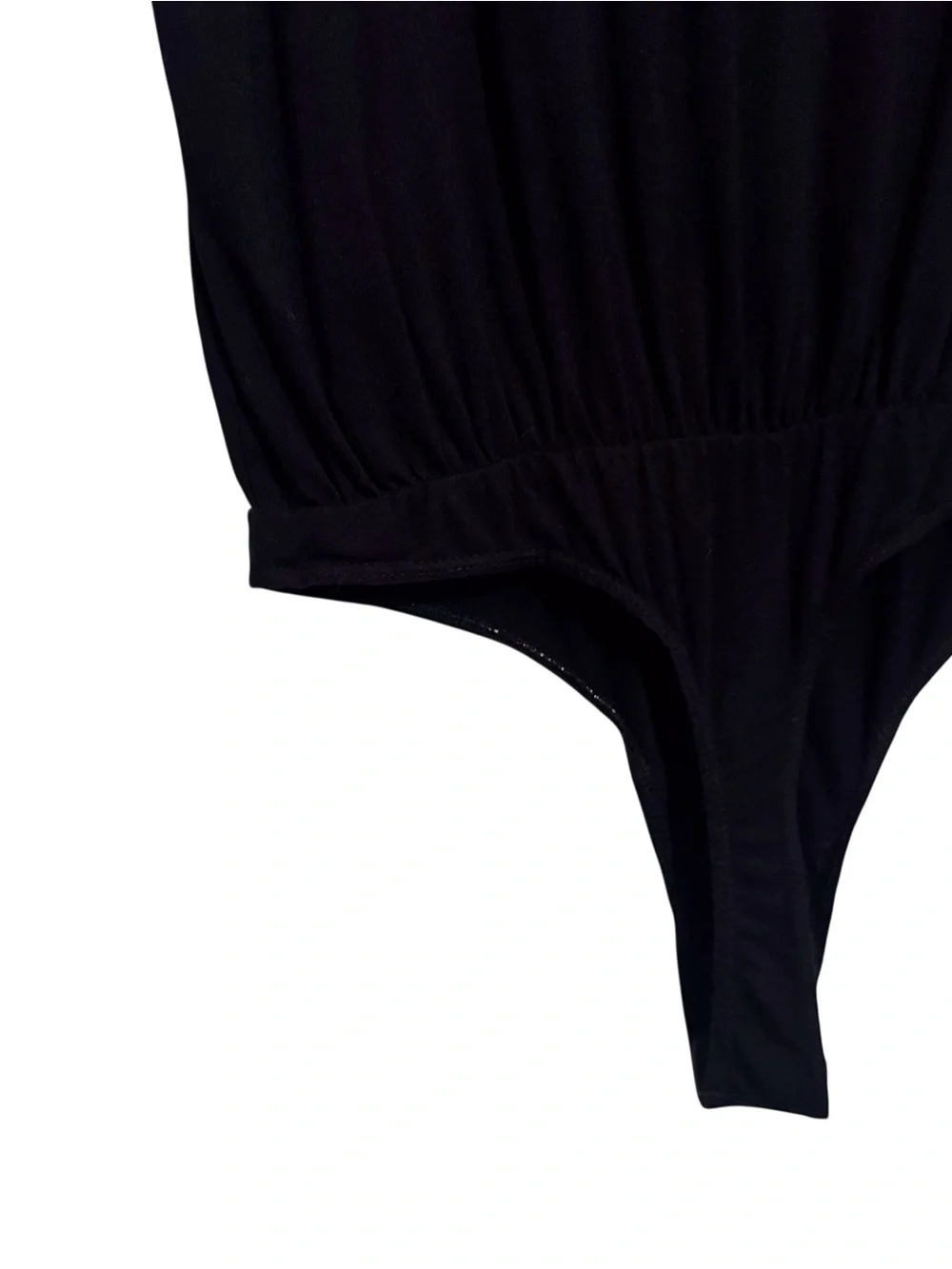 Intimately Free People Medium Black Casual Bodysuit Lounge Short Sleeve Stretchy